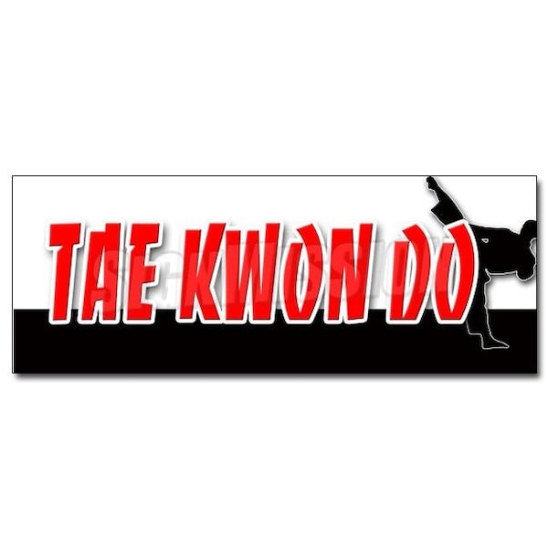 TAE KWON DO DECAL sticker martial art defense school lessons jiu-jitsu, D-12 Tae Kwon Do